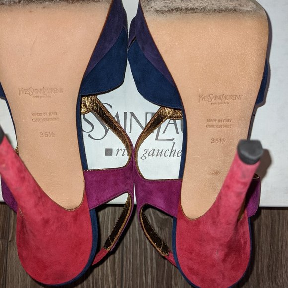 EUC (W36.5) - YSL Tribute 105 Suede Sandal - Picture 8 of 12